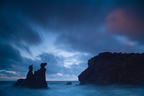 Kamel- und L�wenkopffelsen, kamel og l�vehovederne, Wahrzeichen Bornholms, Hammershus, Hammeren, Bornholm, D�nemark, Europa