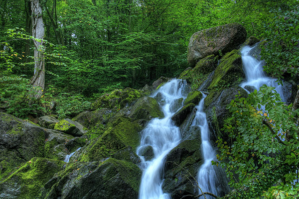Wasserfall Døndalen, Bornholm, Dänemark, Europa