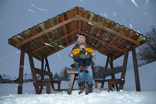 kurze Pause in der Winterh�tte x