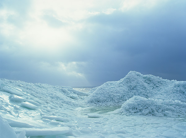 Eisaufschiebungen, Gro� Zicker - M�nchsgut, R�gen Feb/M�rz 2003